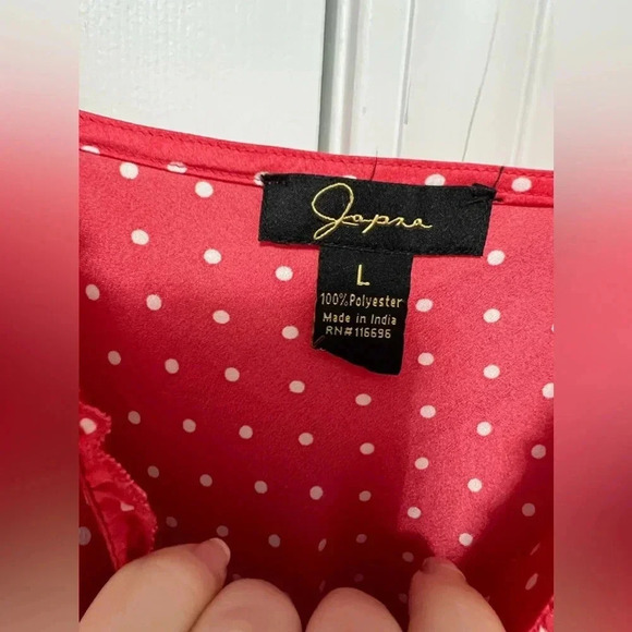 Silk Polka Dot Dress in red - Picture 3 of 3